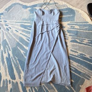 BHLDN blue wedding guest dress